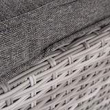 thumbnail of Saco de feijão de jardim de rattan sintético cor cinza com Almofada removível - Tamanho: 40x40x49 cm