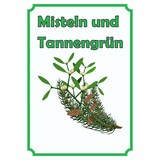 thumbnail of Misteln und Tannengrün Schild Hochkant A2 (420x594mm)