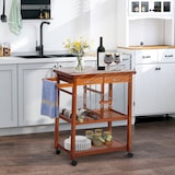 thumbnail of HOMCOM Carrello da Cucina con Portabottiglie, 2 Ripiani  2 Cassetti