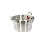 thumbnail of Mamù witte aluminium kookpan met ijzeren handvat, gemaakt in Italië, Ø 28 cm, ovenbestendig