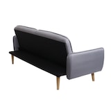 thumbnail of Schlafsofa HWC-J18, Couch Klappsofa Gästebett Bettsofa, Schlaffunktion Stoff/Textil 185cm ~ grau