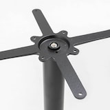 thumbnail of Quadratischer Esstisch 60 cm mit schwarzem Fuß und dunkler Holzverkleidung