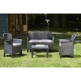 thumbnail of Dmora Set salotto da esterno Ostuni, Set da giardino con 2 poltrone, 1 divano ed 1 tavolino, 100% Made in Italy, Antracite