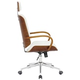 thumbnail of CLP Chaise de bureau Dayton Similicuir HBT: 118x70x70 cm Noyer Blanc