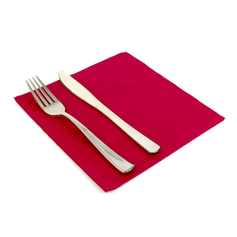 MONOUSO - Papieren servet dubbel punt bordeauxrood 40x40cm (50 stuks)