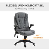 thumbnail of Massagesessel Bürostuhl Chefsessel ergonomisch Dunkelgrau 120x68x72 cm mit Massage und Heizfunktion höhenverstellbar 360 Grad drehbar
