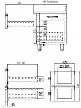 thumbnail of vaiotec TOPLINE Tiefkühltisch / 2-fach GN1/1 mit 2 Schubladen / 1 Tür, 1345 x 700 mm