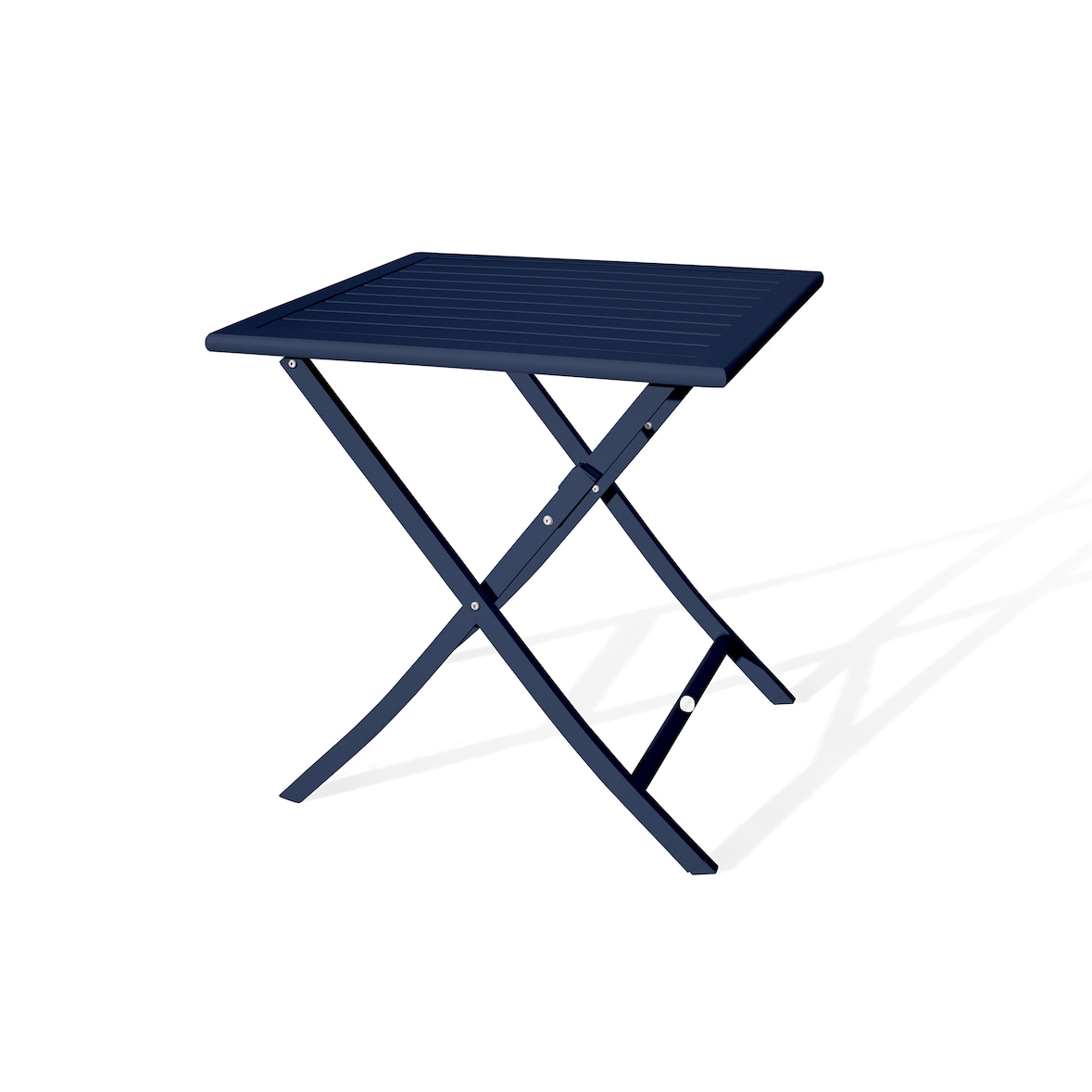 Table de jardin pliante en aluminium bleu marine - MARIUS