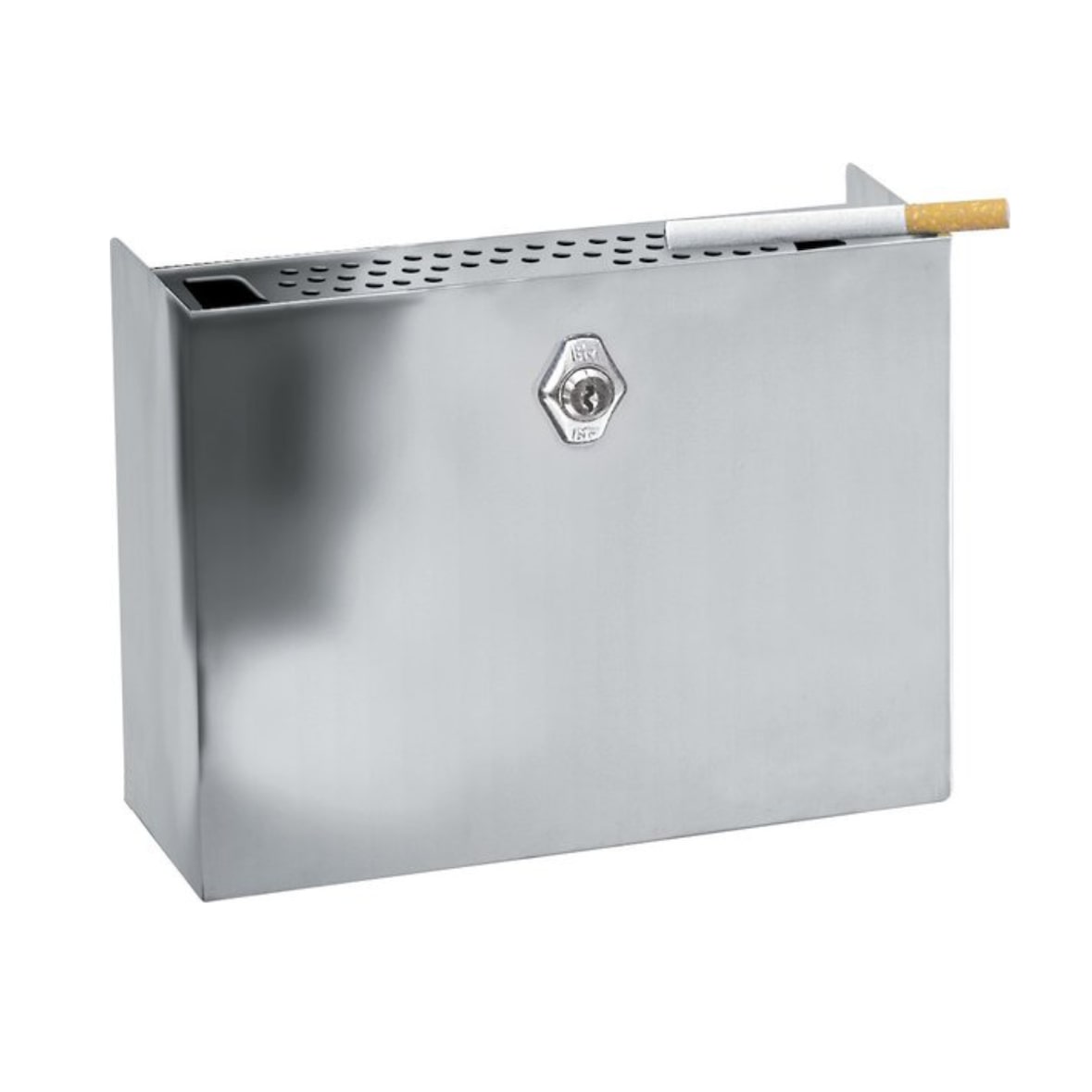 Cenicero de pared exterior inox con llave
