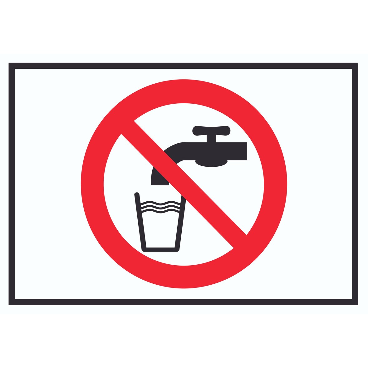 Kein Trinkwasser Symbol Schild Nicht Trinken A5 (148x210mm)