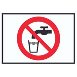thumbnail of Kein Trinkwasser Symbol Schild Nicht Trinken A5 (148x210mm)