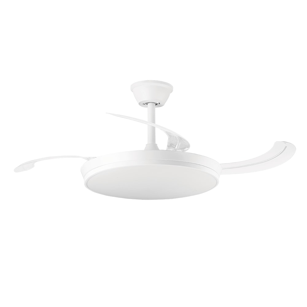 Orbegozo ventilador de techo CP 158105, 105 cm, motor DC 30 W, 4 aspas retráctiles, 6 velocidades, luz LED 72 W, modo invierno/verano
