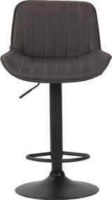 thumbnail of CHEFGASTRO 2er Set Barhocker SAHARA Stoff Schwarz HxBxT 86x50x50cm Stoff Dunkelgrau Barstuhl