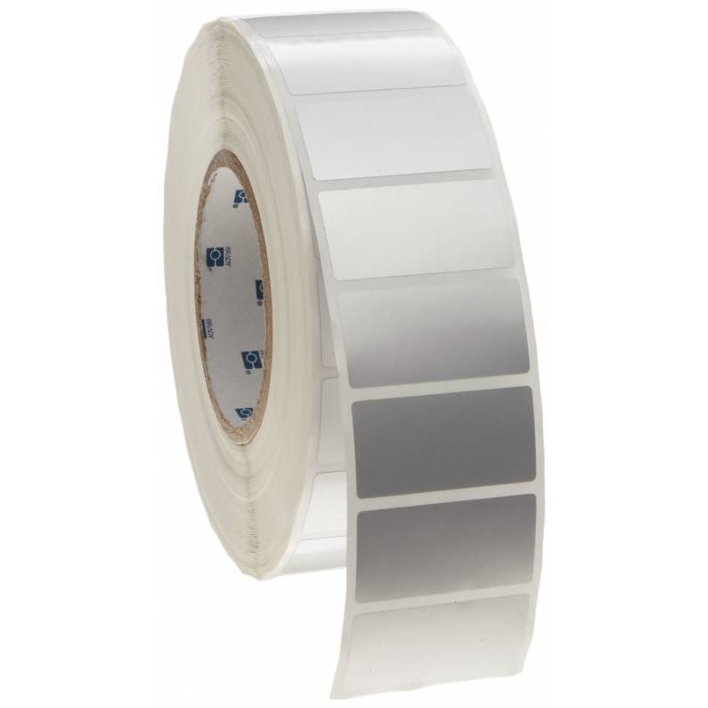 Rollos de etiquetas de plástico ZINTA  38 x 25 mm, 3000 etiquetas/rollo, plata