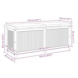 thumbnail of vidaXL Kussenbox voor buiten 150x50x60,5 cm massief acaciahout