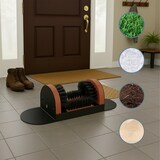thumbnail of Relaxdays Schuhabstreifer mit Rundum-Bürsten, Fußabtreter Außenbereich, robuste Borsten, Bodenbefestigung, schwarz/braun