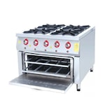 thumbnail of Mafricool - Cucina professionale a gas con 4 fuochi e forno, alta qualità per ristoranti