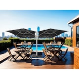 thumbnail of METRO PROFESSIONAL Parasol à 4 têtes TOMOKO, aluminium / polyester, 4 x 4 m, protection UV50+, hydrofuge, anthracite/platine