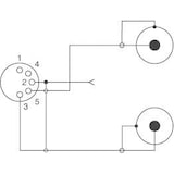 thumbnail of SpeaKa Professional SP-7869832 Cinch / DIN-Anschluss Audio Y-Adapter [1x DIN-Buchse 5pol. - 2x Cinch