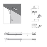 thumbnail of Kompressionsfeder Gasdruckdämpfer Klappenträger Klappenhalter Gasfeder Anthrazit 50N