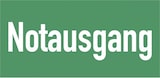 thumbnail of Notausgang, Textschild, Kunststoff, 297x105 mm