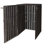 thumbnail of XL 1er-/2er-WPC-Mülltonnenverkleidung HWC-J28, Mülltonnenbox, Metall Holzoptik, erweiterbar ~ anthrazit