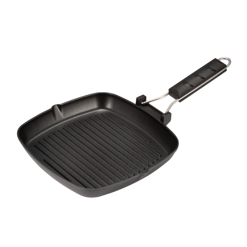 ILSA Quadratische Grillpfanne für Induktion aus antihaftbeschichtetem Aluminium 26x26 cm