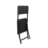 thumbnail of METRO PROFESSIONAL Sedia pieghevole per banchetti Vanimo, acciaio/plastica, aspetto rattan, nero