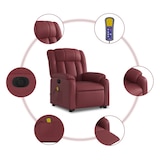 thumbnail of vidaXL Massagesessel mit Aufstehhilfe Elektrisch Weinrot Kunstleder