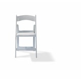 thumbnail of Hochzeit Klappstuhl polypropylen weiß, kunstlederpolster sitzfläche, 45x45x78cm (BxTxH), 50220