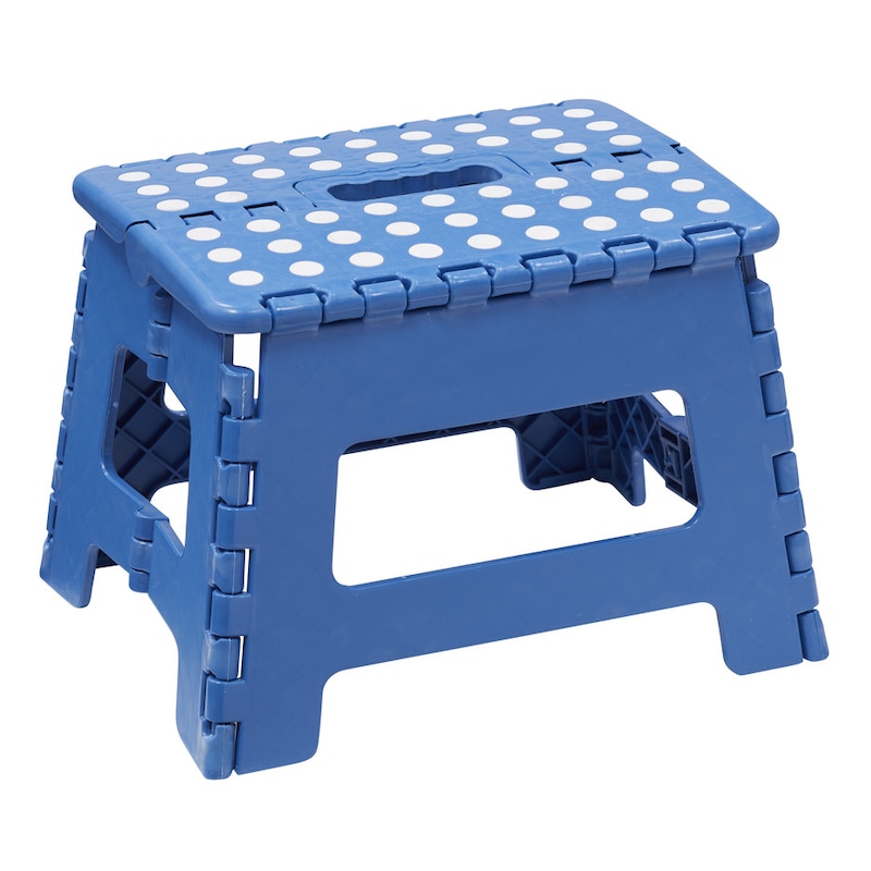 GMMH Sgabello Pieghevole Portaoggetti Per Cameretta: Ecopelle, Colorato E Portata 150 Kg (49x31x31 Cm)