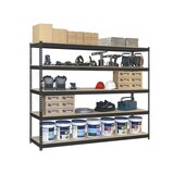 thumbnail of SimonRack Industrieregal, 2000x2400x600 mm, 400 kg am Biegepunkt, 5 Holzböden, Garagenregal, Anthrazit/Holz- Simonforte