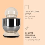 thumbnail of Klarstein Bella Küchenmaschine 1800 W / 2,7 PS 5 Ltr Edelstahl BPA-frei Vintage-Creme