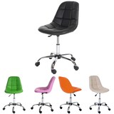 thumbnail of CHEFGASTRO Drehstuhl HxBxT 92x62x54cm Sitzhöhe 48cm Schalensitz Kunstleder Schwarz Bürostuhl Arbeitshocker