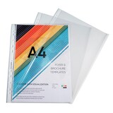 thumbnail of Exacompta 5800E Packung mit 100 Stück Prospekthüllen oben und seitlich geöffnet, glatt und gelocht aus PP 60µ, DIN A4 - Kristall
