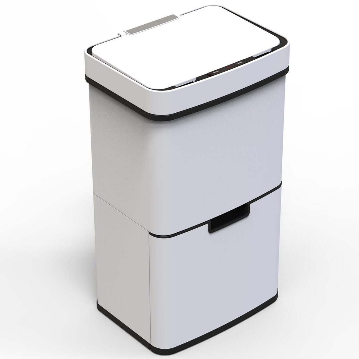 Kitchen Move Papelera automática de reciclaje NARVIK blanco 75L Acero inoxidable Blanco