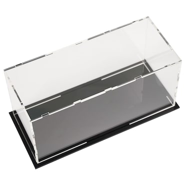 Danieli - Teca in acrilico Trasparente per Modellismo e Esposizioni Smontabile con Base Nera - 34x16x14cm