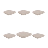thumbnail of Pack 6 Cojín para sillas de jardín curvado Olefin color Marrón tostado, Tamaño 45x47x5 cm, No pierde color, Desenfundable