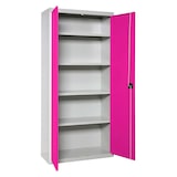 thumbnail of SimonRack Armário Metálico de Arrumação 1800x600x400 mm, 1 Porta, 4 Prateleiras, Cinza/Rosa - Simonlocker