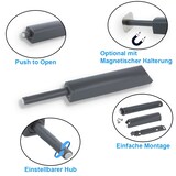 thumbnail of Weiß lang Magnetspitze Türschnäpper Türanschlagsdämpfer Tip On Drucktüröffner