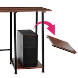 thumbnail of tectake Table de bureau Paisley 120x50x73,5cm - Bois foncé industriel, rustique -404696