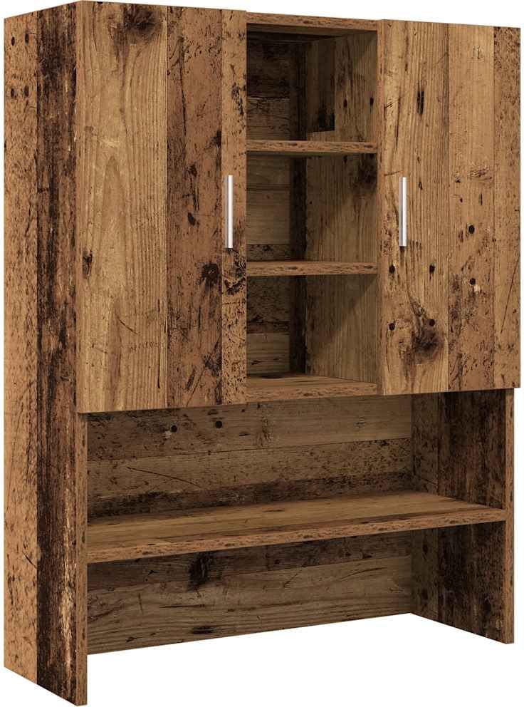 vidaXL Waschmaschinenschrank Altholz-Optik 70,5x25,5x90 cm