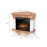 thumbnail of PORTO - Vrijstaande elektrische hoekhaard - 23" - Licht eiken - 91 x 89 x 76,5