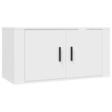 thumbnail of Set de muebles de TV 2 piezas madera contrachapada blanco