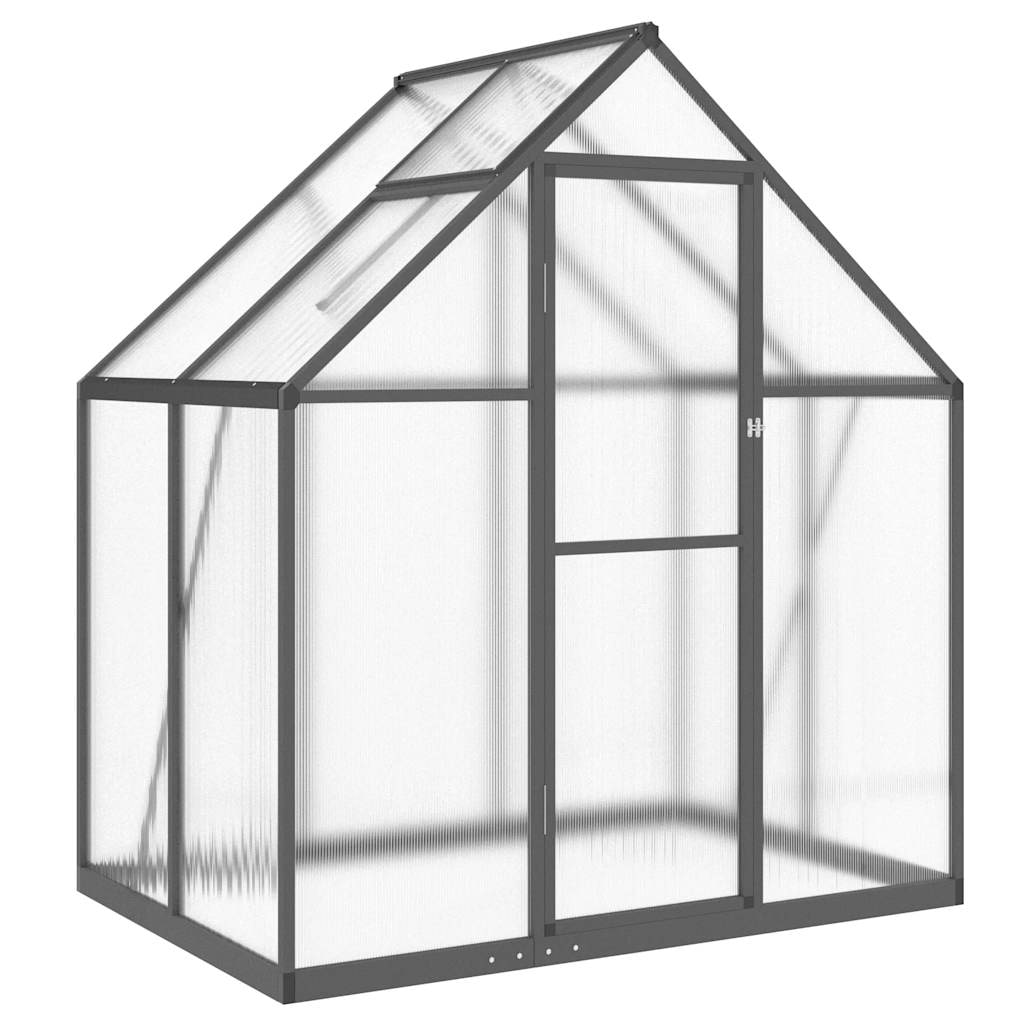 Helloshop26 - Invernadero de tienda para plantas flores y verduras con estructura de base 169 x 114 x 195 cm aluminio antracita 02_0044484