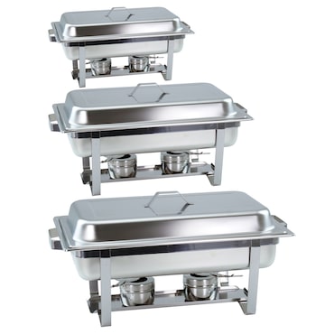 3 peças Chafing dish 4331 incl. recipiente GN 1/1 65mm