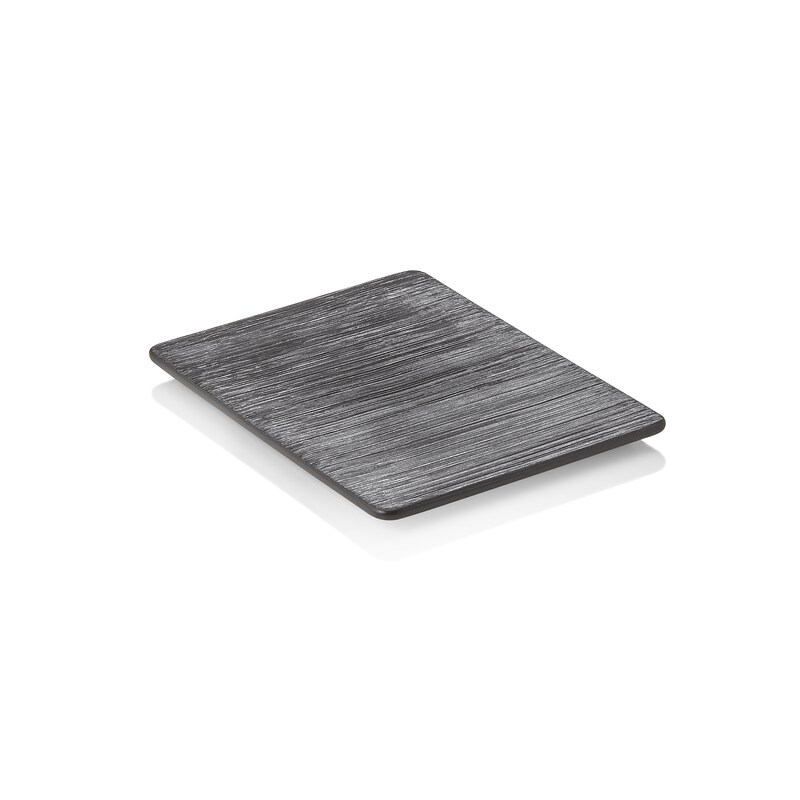 10x Servierplatte MAYA DISPLAY, 20 x 15 x 1 cm, Porzellan schwarz