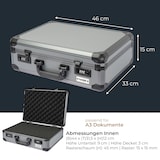 thumbnail of HMF Alu Fotokoffer mit Rasterschaumstoff und Noppenschaumstoff im Deckel, 46 x 33 x 15 cm