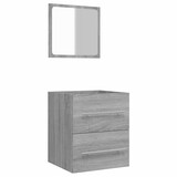 thumbnail of vidaXL Badschrank mit Spiegel Grau Sonoma 41x38,5x48 cm
