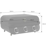 thumbnail of MF - Barbacoa de Gas FLAVO 60 - 3 Quemadores - Plancha y Parrilla de Hierro Fundido - Termómetro - Montaje Rápido - Para 10 Comensales